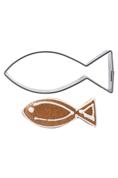 shumee Formă de biscuiți din oțel în formă de pește de 5 cm