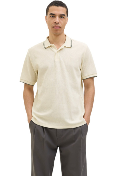 Jack & Jones Tricou JACK & JONES Austin Polo SS - 12268130-Antique White