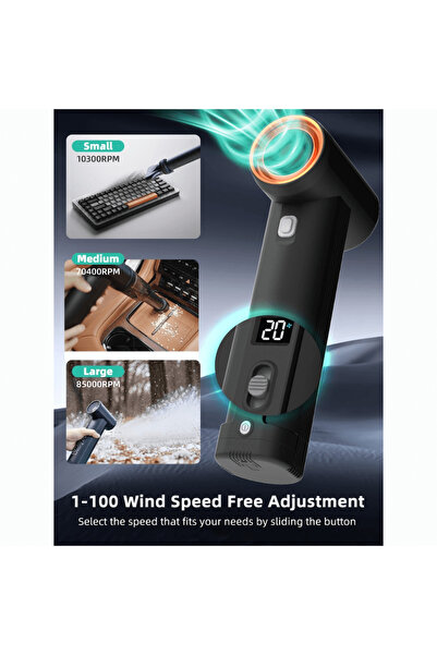 KiCa Jet Fan MAX Car Dryer Air Blower | 85000 RPM | 205 MPH Wind Speed | 785 W Motor