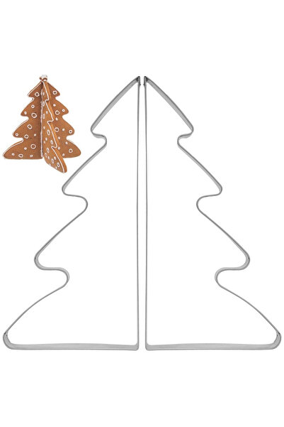 shumee Formă de biscuiți din oțel pentru brad de Crăciun 15,5 cm, 2 buc.