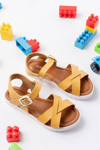 Skygo Alvin Yellow Skin Belted Sandals