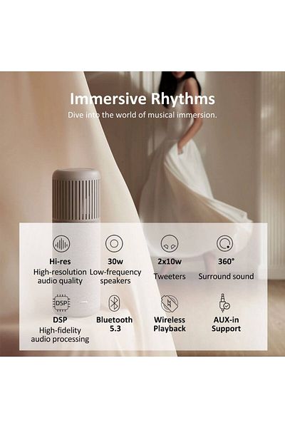 EZVALO Tuner Hifi Bluetooth Speaker with Ambient Lighting