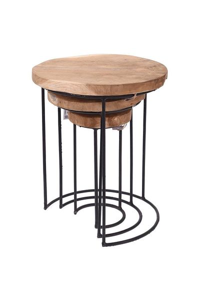 shumee Round metal coffee table, 3 pieces