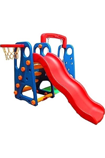 rexa Multi-Activity Kids Slide with Swing and Basketball Hoop
