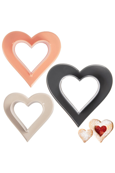 shumee Double-sided heart cookie cutters 3 pieces.
