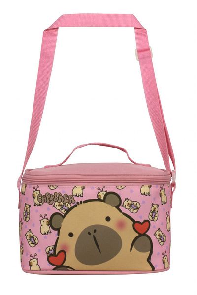 capybara Girl's Thermal Insulated Lunch Box - Pink - 5213