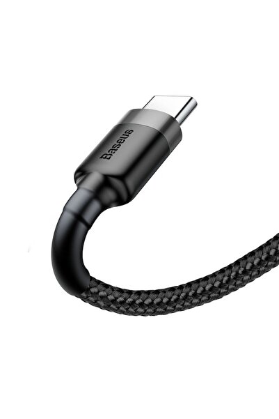 Baseus Cablu de alimentare USB Type-C, GEAR Power, 2A, 3m, K8, Alumix, Gri închis intens