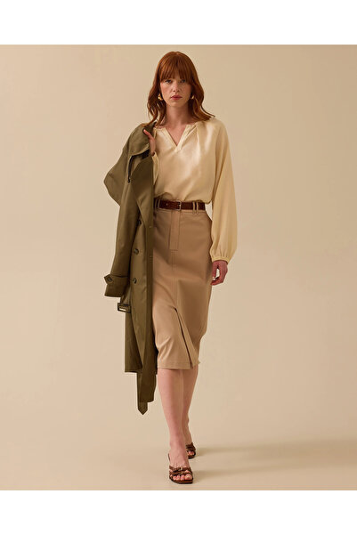 SEÇİL Slit Detailed Pocket Skirt