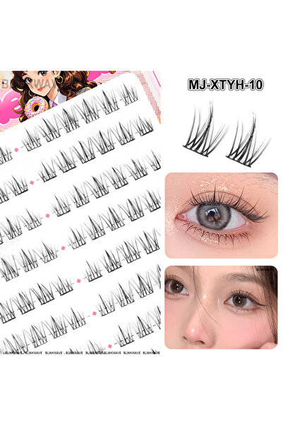 Choice3 رموش MJ-XTYH-10 كبيرة السعة على طراز الفتيات الكوريات، خالية من الغرا...