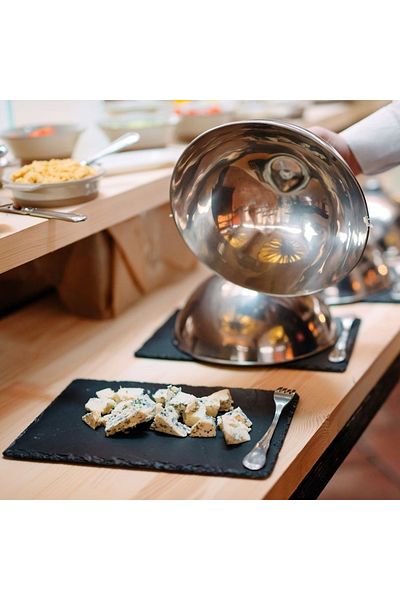 shumee Steel serving tray with display 24x10 cm