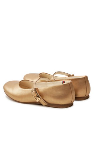 Tommy Hilfiger Girls Ballet Flats T3A3-33555-1372514 Gold