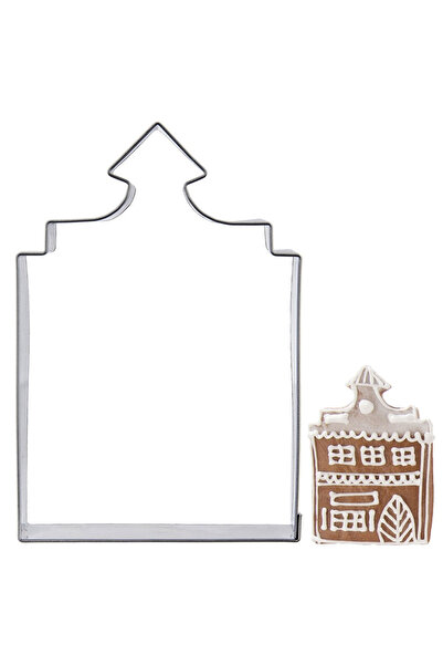 shumee Formă de biscuiți tip casă din oțel, 10 cm