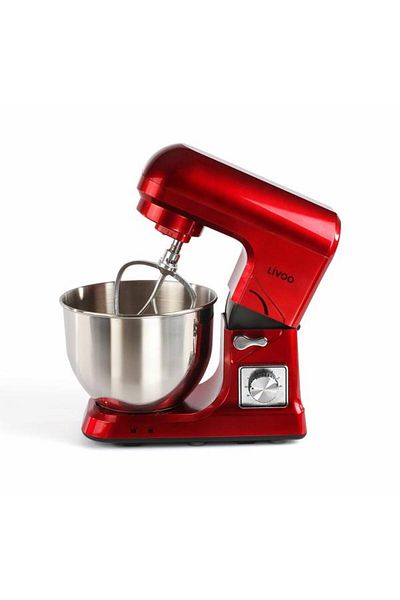 LİVOO Mixer Planetar Profesional DOP190R, 1000 W, 5 L (Red)