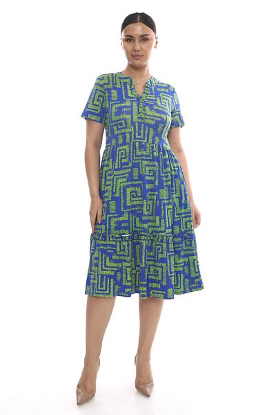 KARAMEŞE Women's Buttoned Viscose Dress