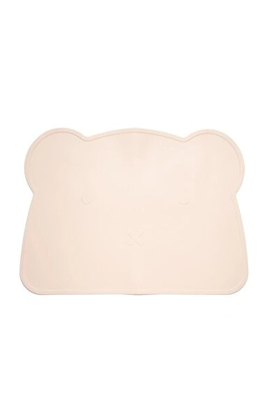 Kidnort Suport farfurie pentru copii din silicon antiderapant Retter Mjolk Bej