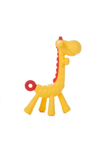 Mixbo Teething Toy, Giraffe, Food-Grade Silicone, Yellow