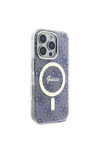 Guess Θήκη για iPhone 16 Pro Max, IML 4G MagSafe, - Μπλε