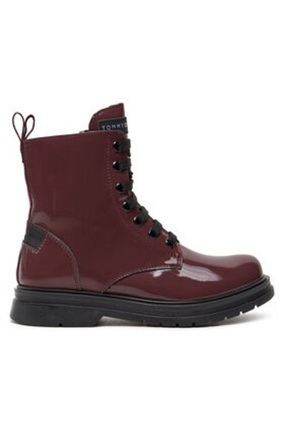 Tommy Hilfiger Girls Ankle Boots T4A5-33588-0775356 Burgundy