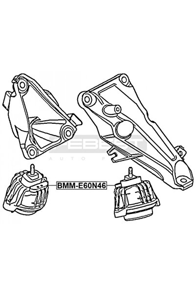 FEBEST Front engine mount (hydro bearing) BMM-E60N46 BMW 5 E60