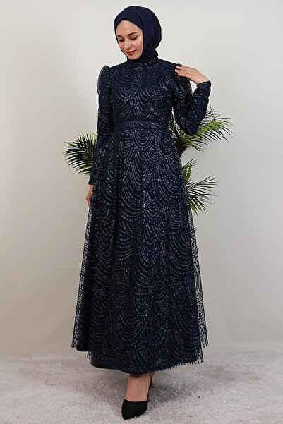 giz astore Lumina Simli Abiye Lacivert