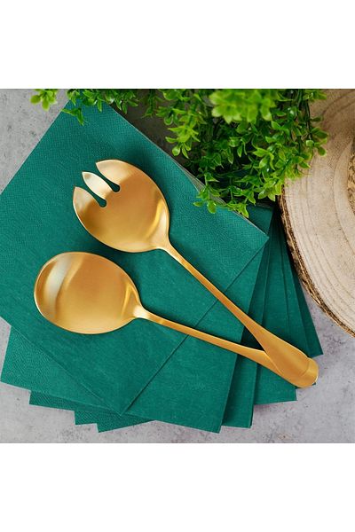 shumee Gold-plated steel salad spoons 2 pieces.