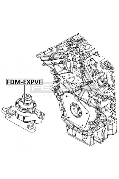 FEBEST Front engine mount (hydro bearing) FDM-EXPVF FORD EXPLORER