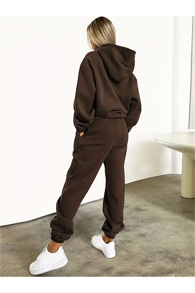 aynewmoda Simple Printed long sleeve unisex tracksuit set