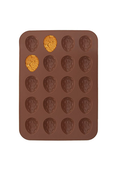 shumee Formă de biscuiți din silicon maro cu nuci SILLINIE