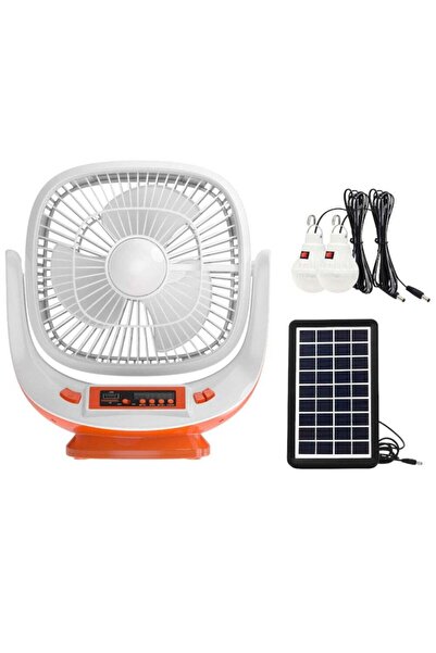 Easy power مروحة شحن بالطاقة الشمسية محمولة صغيرة مقاس 8 بوصات، ضوء طوارئ LED...