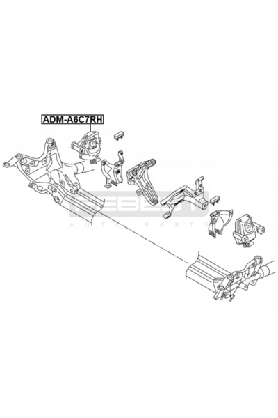 FEBEST Right engine mount (hydro bearing) ADM-A6C7RH AUDI A6