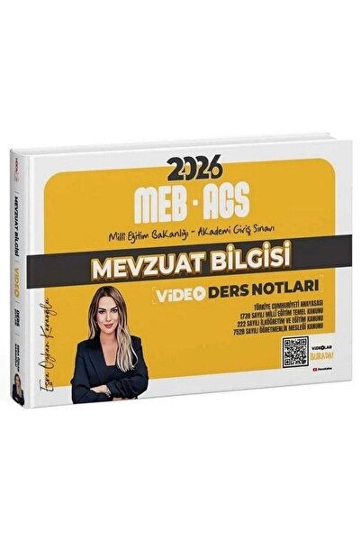Hoca Kafası Yayınları Hoca Kafası 2026 MEB-AGS Mevzuat Bilgisi Video Ders Not...