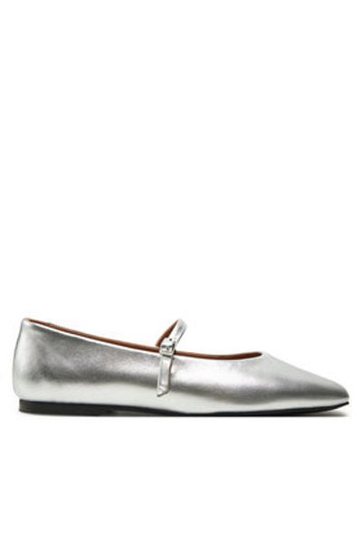 Calvin Klein Women's Ballet Flats HW0HW02269 Silver