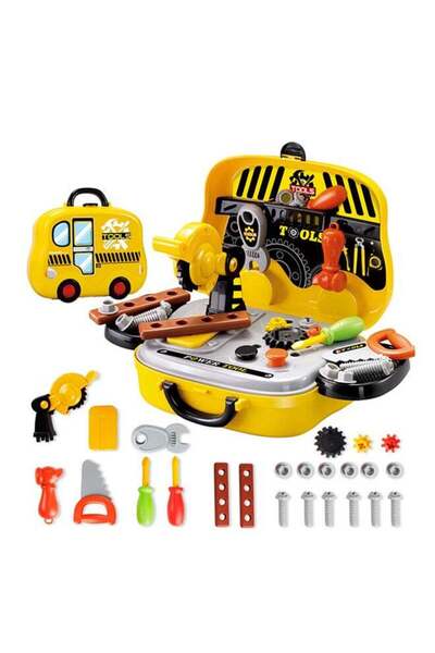 Generic 31 Piece Kids Tool Set Pretend Play Disassembly Tool Box For Toddlers Boys and Girls Gift 28x25x37.5
