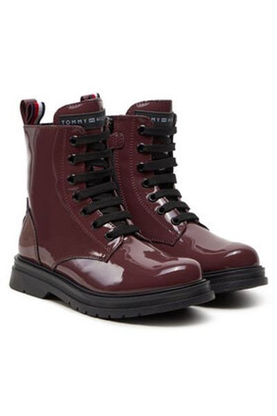 Tommy Hilfiger Girls Ankle Boots T4A5-33588-0775356 Burgundy