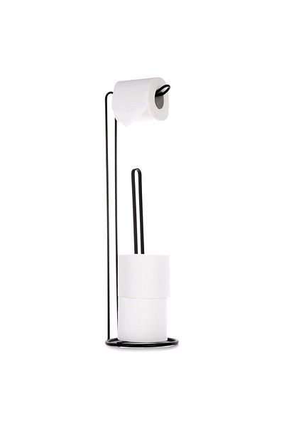 shumee 54cm Black Metal Toilet Paper Holder