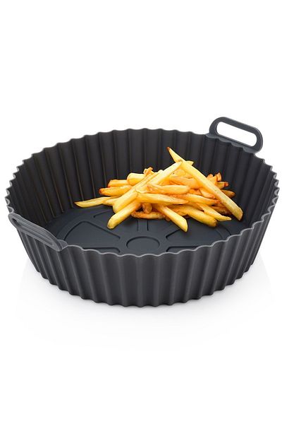 shumee Grease-Free Silicone Air Fryer Insert, Grey, 20cm