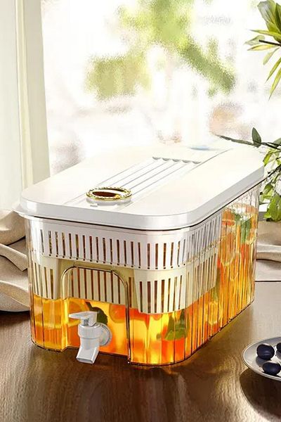 dorbe airtight refrigerator beverage dispenser easy to maintain raised stand with spigot - 3.5L