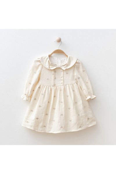 My Lusa baby wear Heart Embroidered Girl's Dress