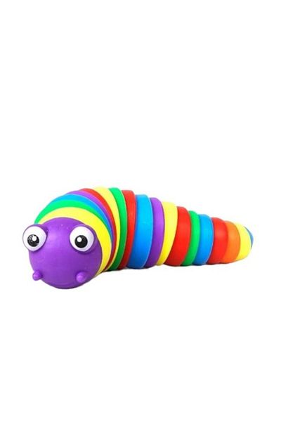 Generic Slug Fidget Toy Stress Relief Anti-Anxiety Desktop Toy Novelty Twistable Sensory Worm Toy