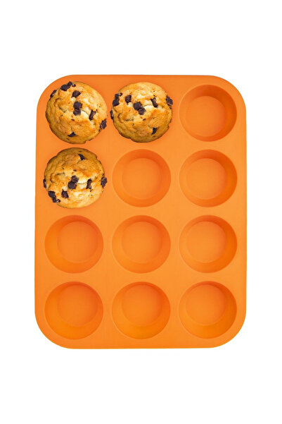 shumee SILLINIE Orange Silicone Muffin Pan
