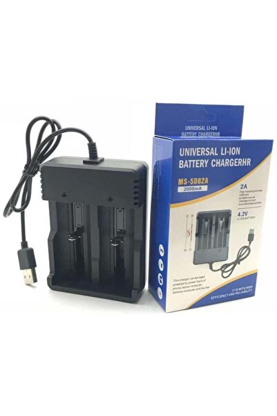 Generic 2A Battery Charger Dual Slot With USB 3.7V
