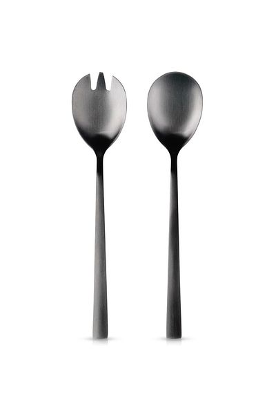 shumee Black steel salad spoons 23.5 cm 2 pcs.