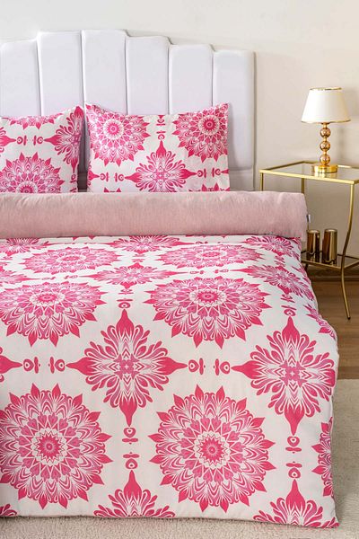 Rivaİstanbul Alaçatı Pink Double Duvet Cover Set Cotton