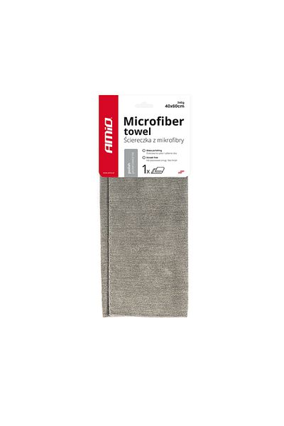 AMIO Microfiber cloth for car windows/mirrors 60x40, gray