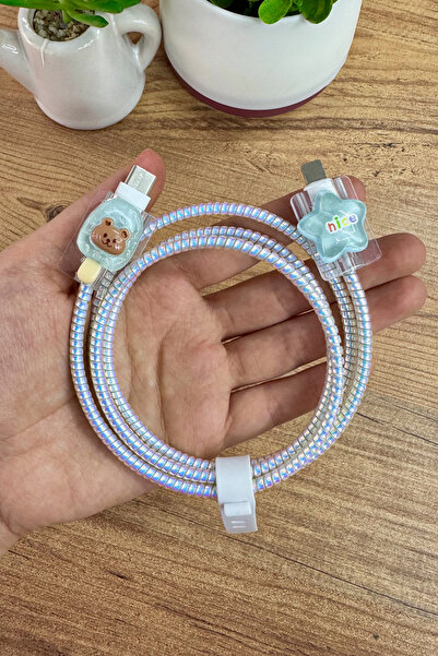 WANNA PROTECT Tüm Redmi Kablolarıyla Uyumlu Şarj Kablosu Koruma Kablo Ucu Kor...