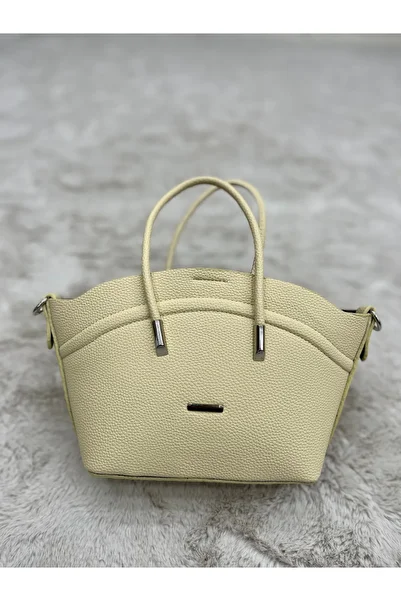 nura Yellow Hand Hold Embossed Hand and Shoulder Bag