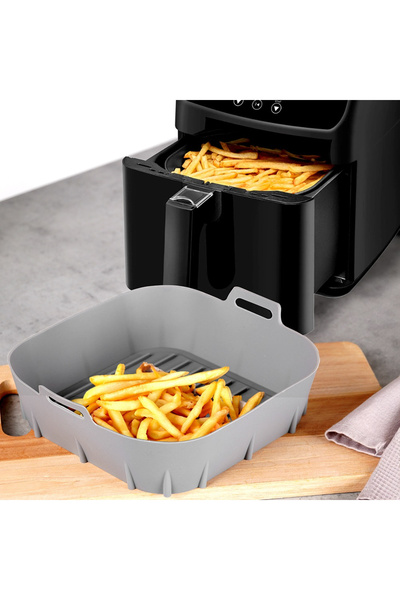 shumee Grease-Free Silicone Air Fryer Insert, Grey, 22cm