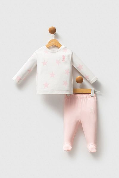 U.S. Polo Assn. U.S. Polo Assn Baby Girl White Baby Sets