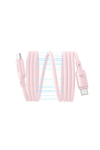 Baseus Cablu de date Type-C la Type-C, încărcare rapidă, 480Mbps, silicon, 1m, cablu de date PicoGo, roz