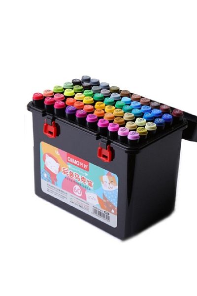 eR D L Set of 60 multi-colored markers, with two tips, thick and thin, eR D L